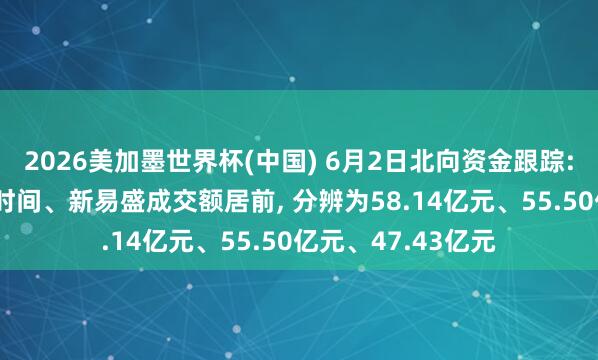 2026美加墨世界杯(中國) 6月2日北向資金跟蹤: 中際旭創、寧德時間、新易盛成交額居前, 分辨為58.14億元、55.50億元、47.43億元
